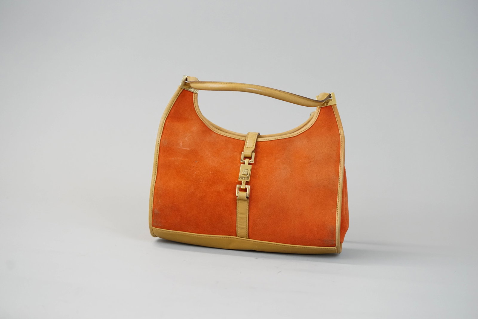 GUCCI JACKIE SUEDE AND LEATHER HANDBAG - 3