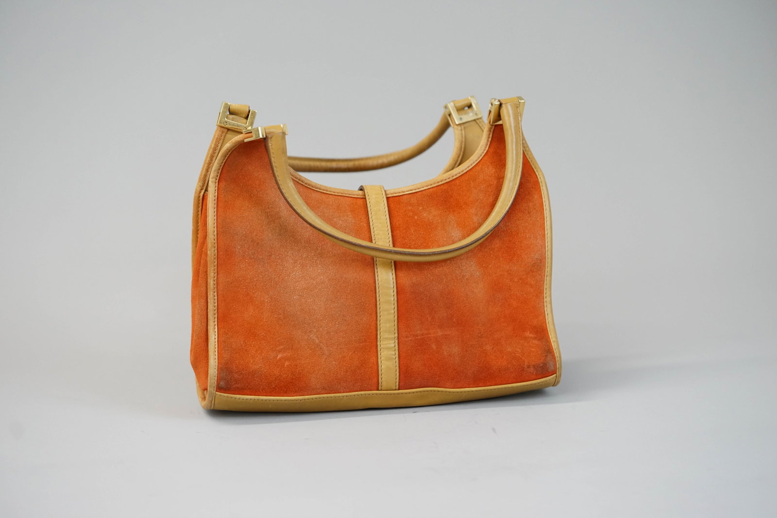 GUCCI JACKIE SUEDE AND LEATHER HANDBAG - 5