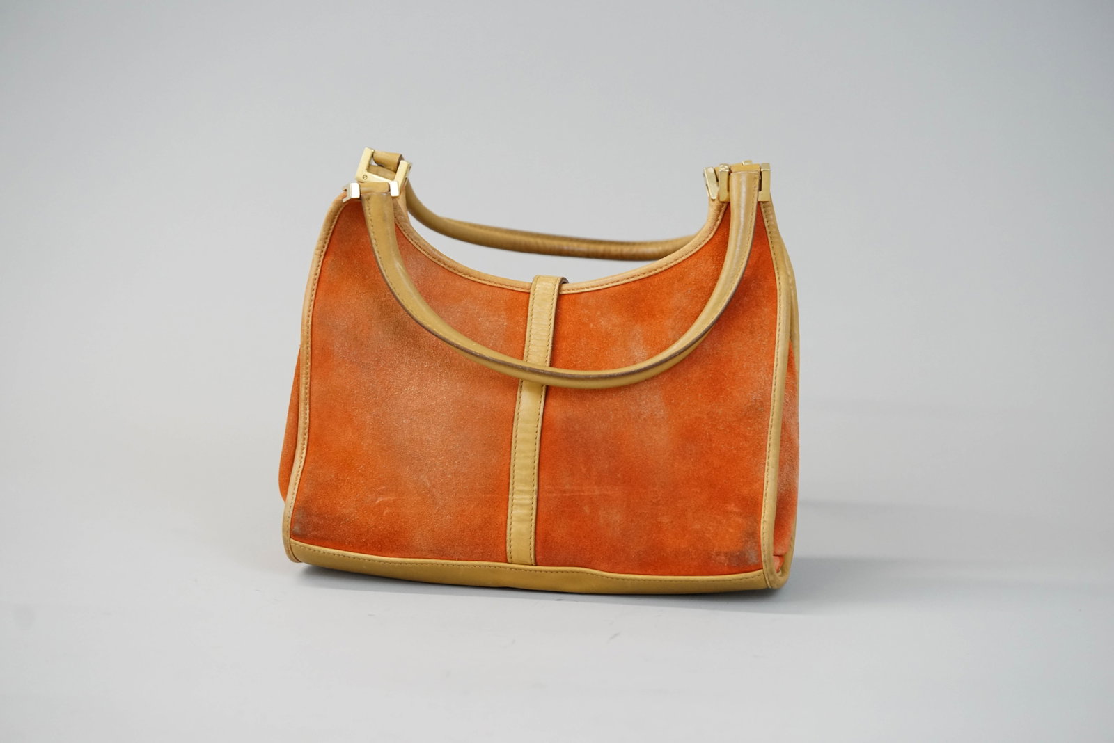 GUCCI JACKIE SUEDE AND LEATHER HANDBAG - 6
