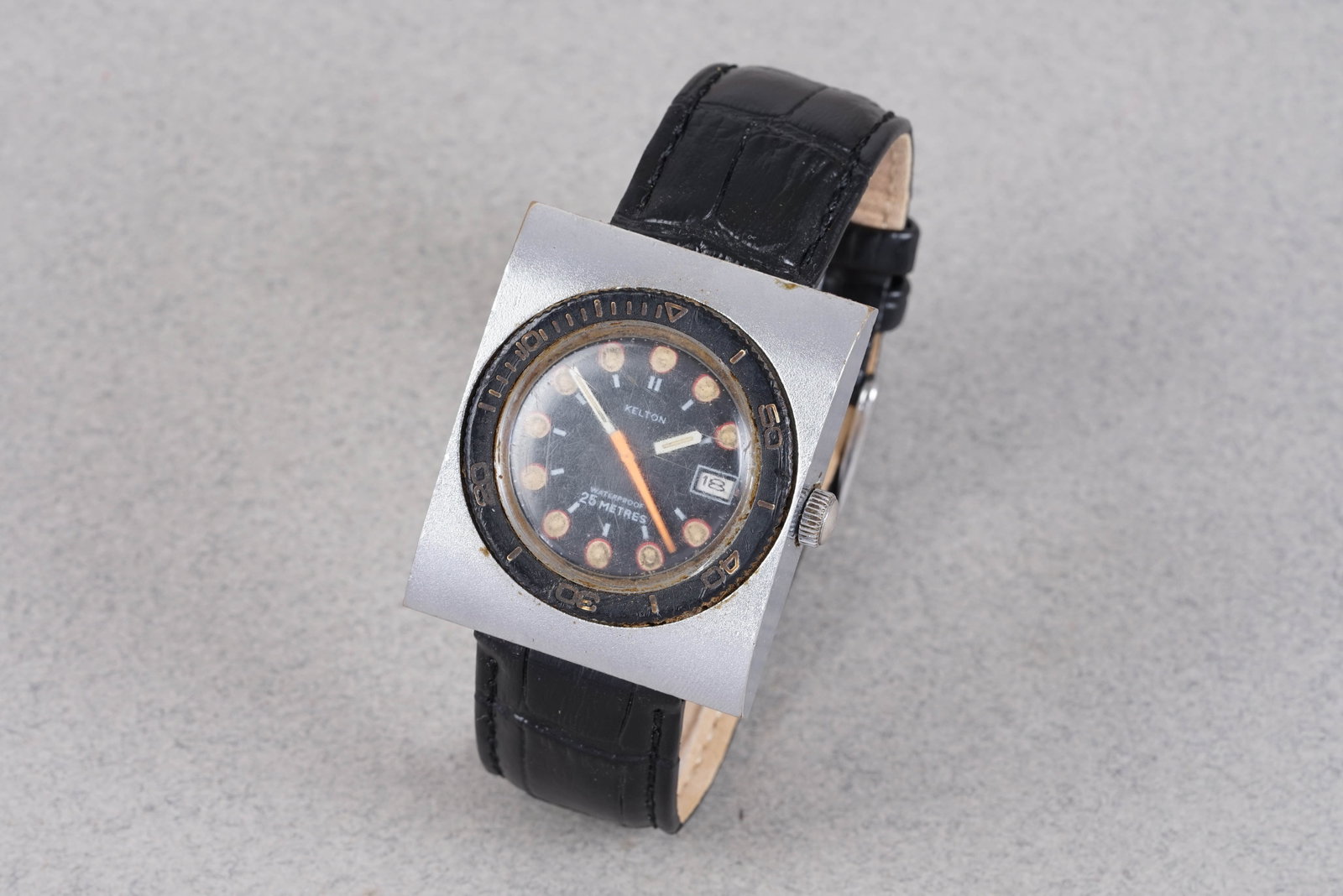 *NO RESERVE* KELTON DATE SKIN DIVER WRISTWATCH - 4