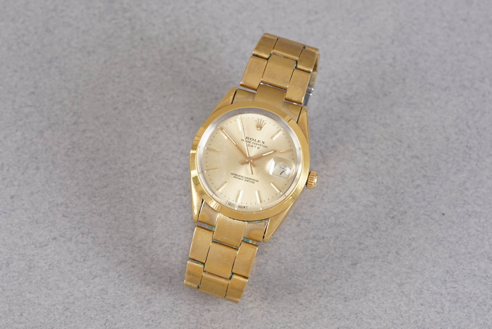 *NO RESERVE* ROLEX OYSTER PERPETUAL DATE W/ GUARANTEE PAPERS REF. 15505 CIRCA 1963 - 2