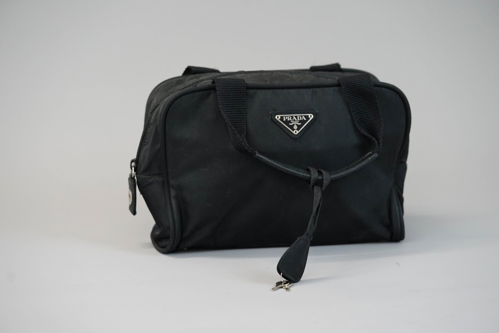 PRADA BLACK NYLON HANDBAG - 2