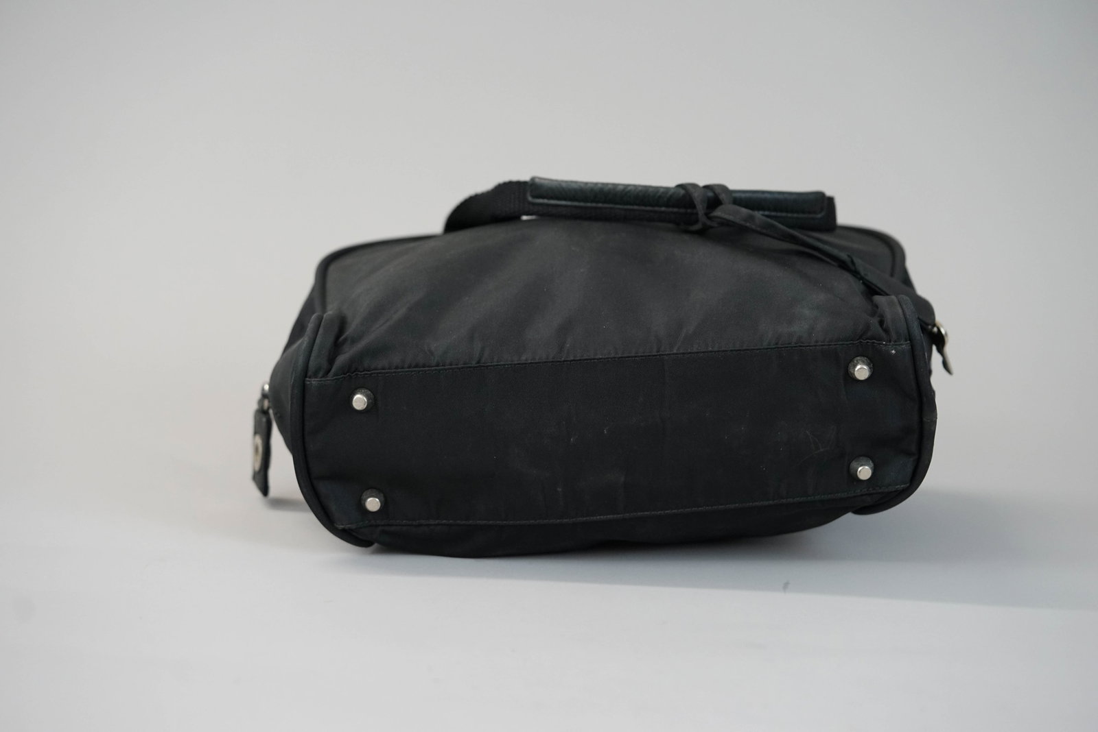 PRADA BLACK NYLON HANDBAG - 7