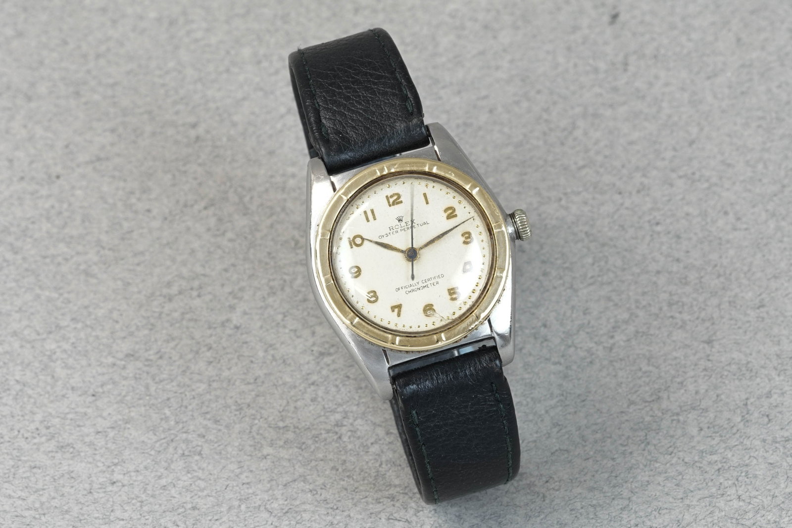 ROLEX OYSTER PERPETUAL 'BUBBLEBACK' STEEL & GOLD REF. 5015 CIRCA 1948 - 2