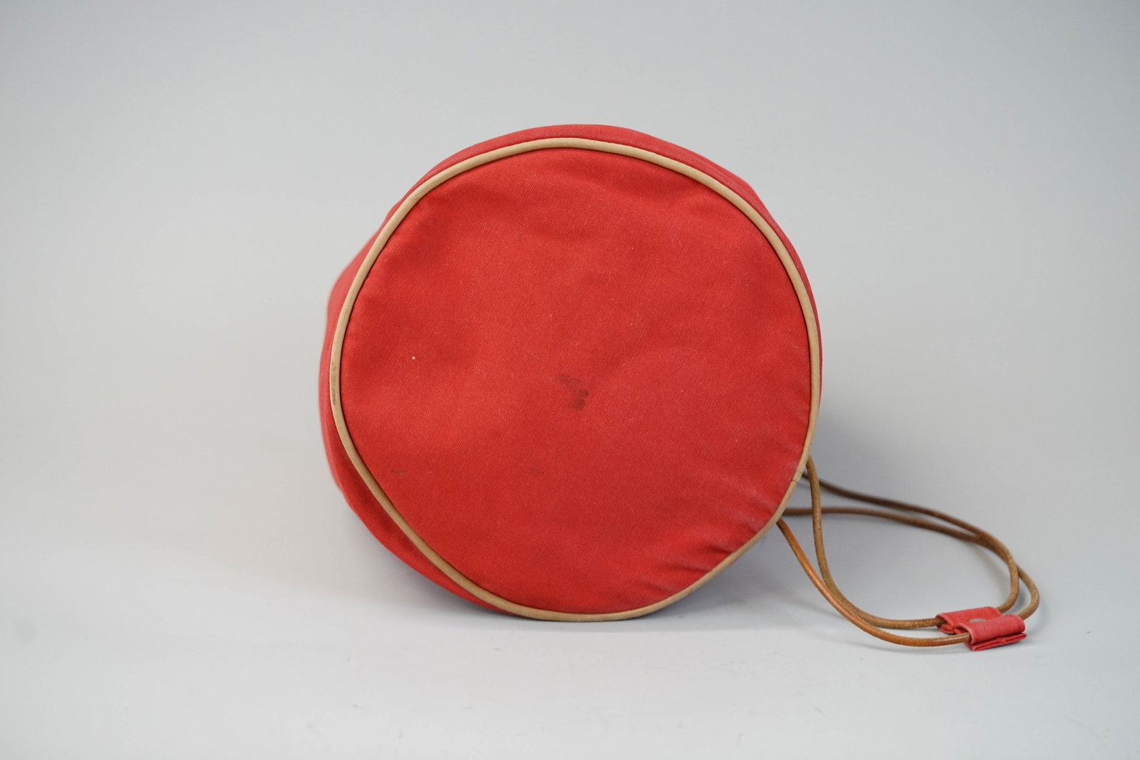 HERMES RED CANVAS SHOULDER BAG - 5