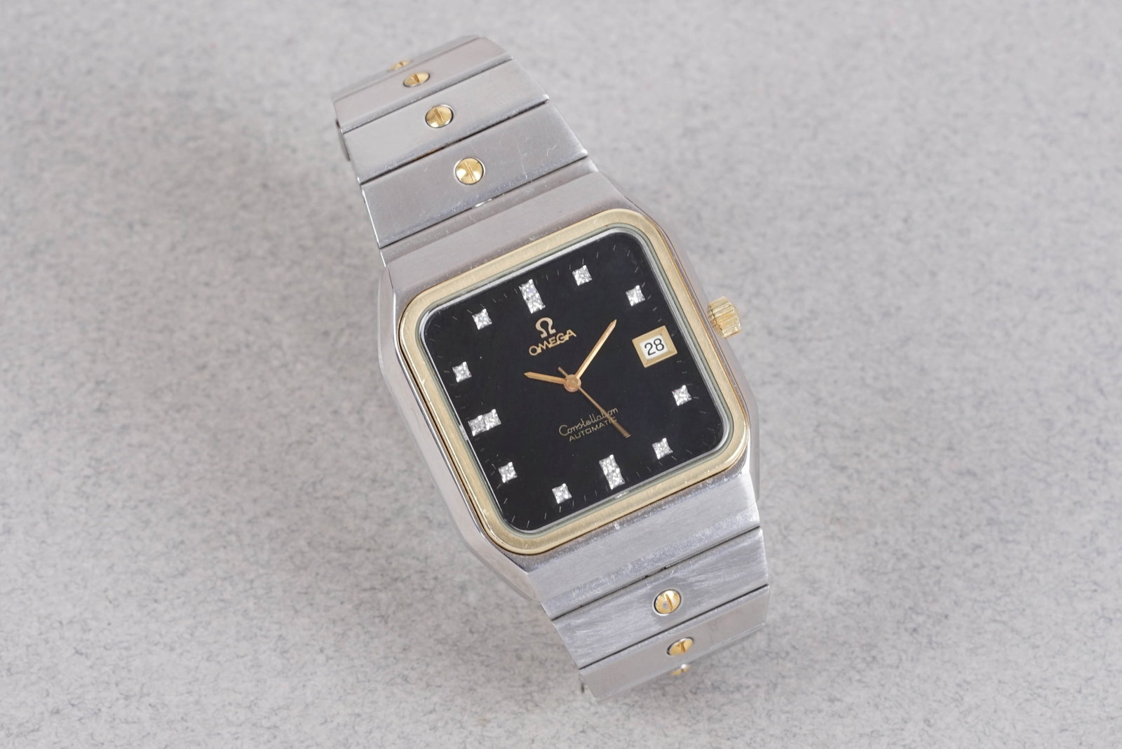 OMEGA CONSTELLATION DIAMOND SET STEEL & GOLD JUMBO AUTOMATIC WRISTWATCH - 2