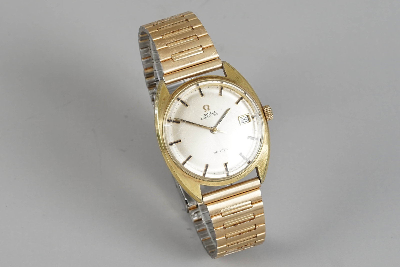 *NO RESERVE* OMEGA AUTOMATIC DE VILLE DATE GOLD PLATED WRISTWATCH - 2