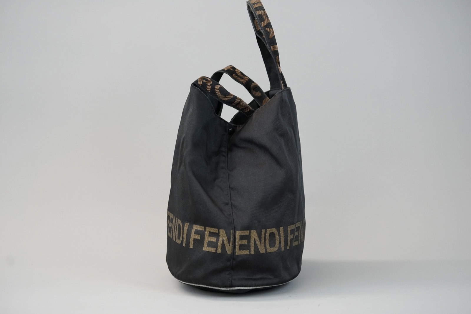 FENDI BROWN NYLON BAG - 4