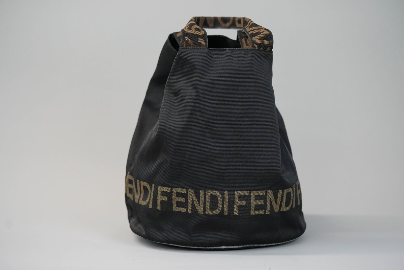 FENDI BROWN NYLON BAG - 5