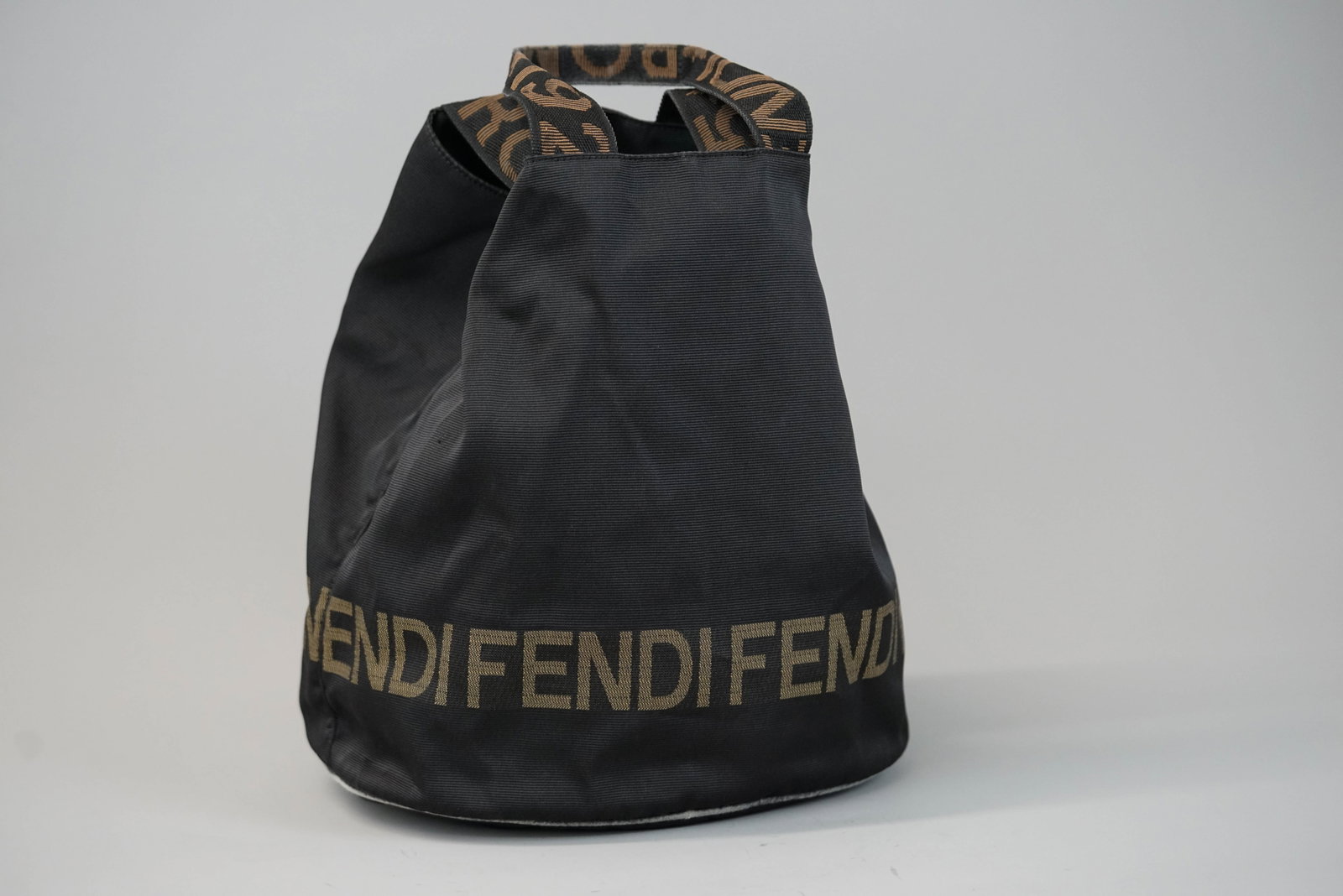 FENDI BROWN NYLON BAG - 6