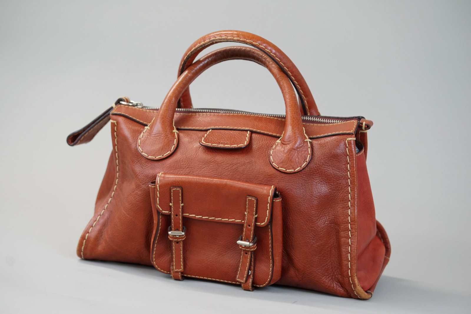CHLOE RED LEATHER HANDBAG - 3