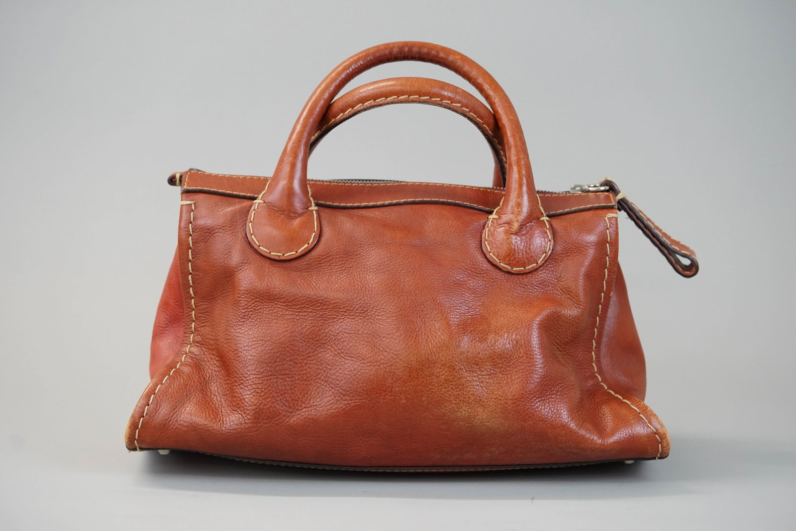 CHLOE RED LEATHER HANDBAG - 5