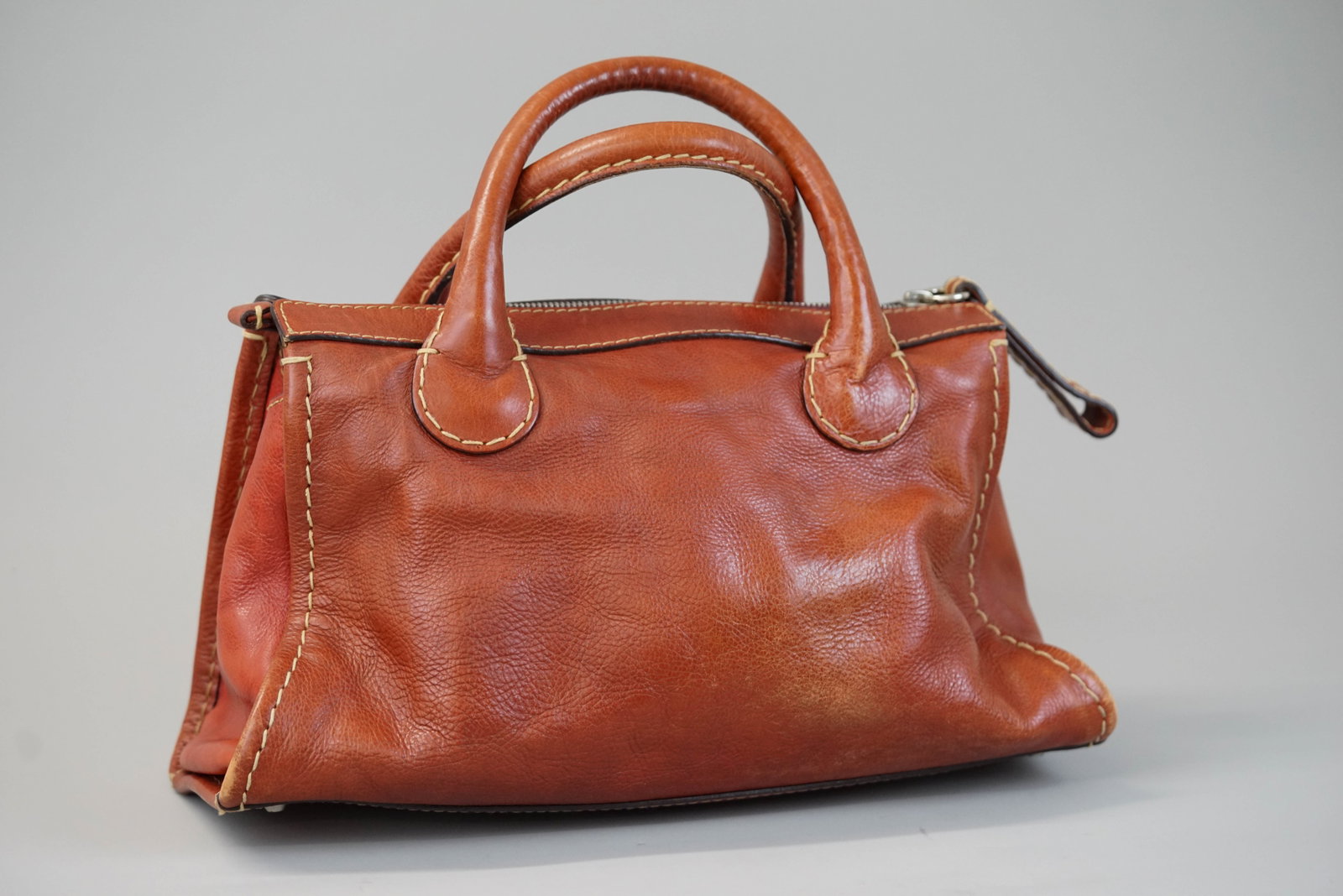 CHLOE RED LEATHER HANDBAG - 6