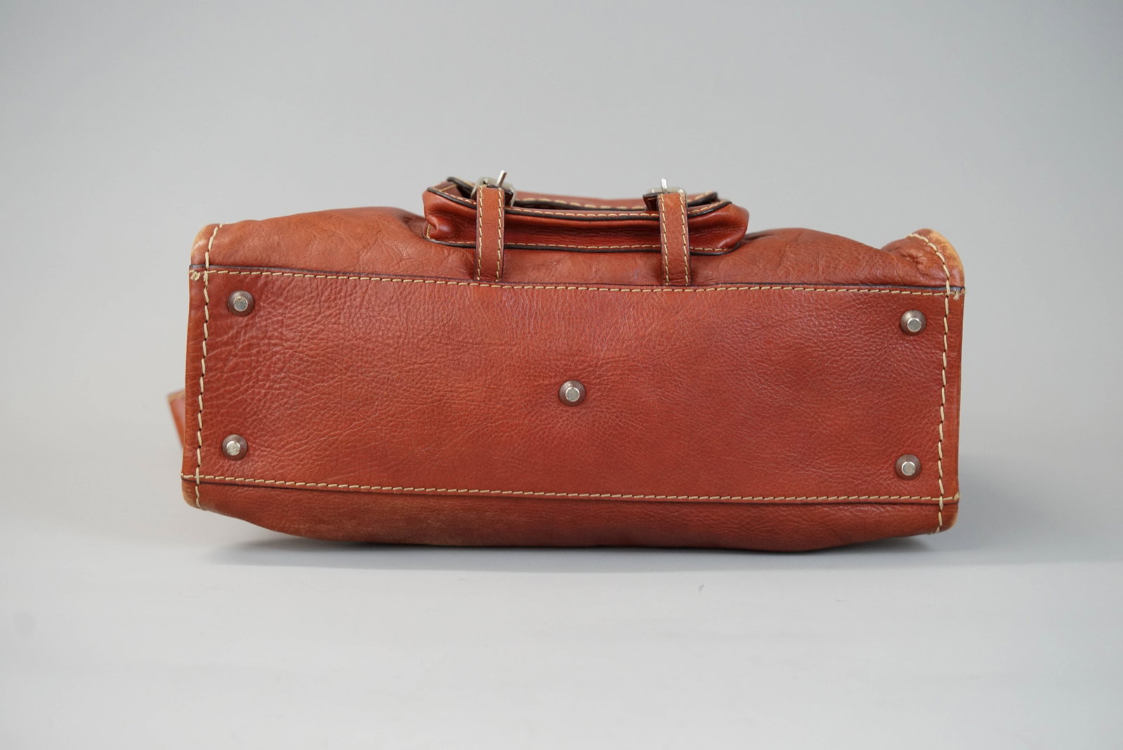 CHLOE RED LEATHER HANDBAG - 9