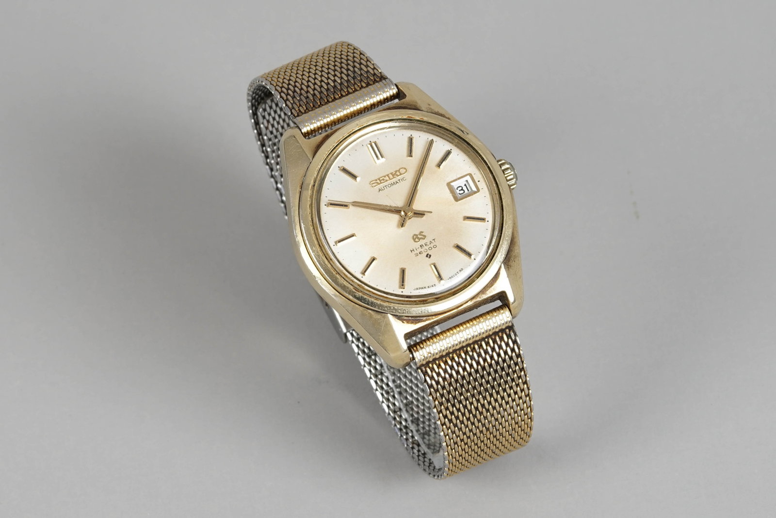 *NO RESERVE* GRAND SEIKO HI-BEAT 36000 GOLD PLATED AUTOMATIC DATE REF. 6145-8000 - 2