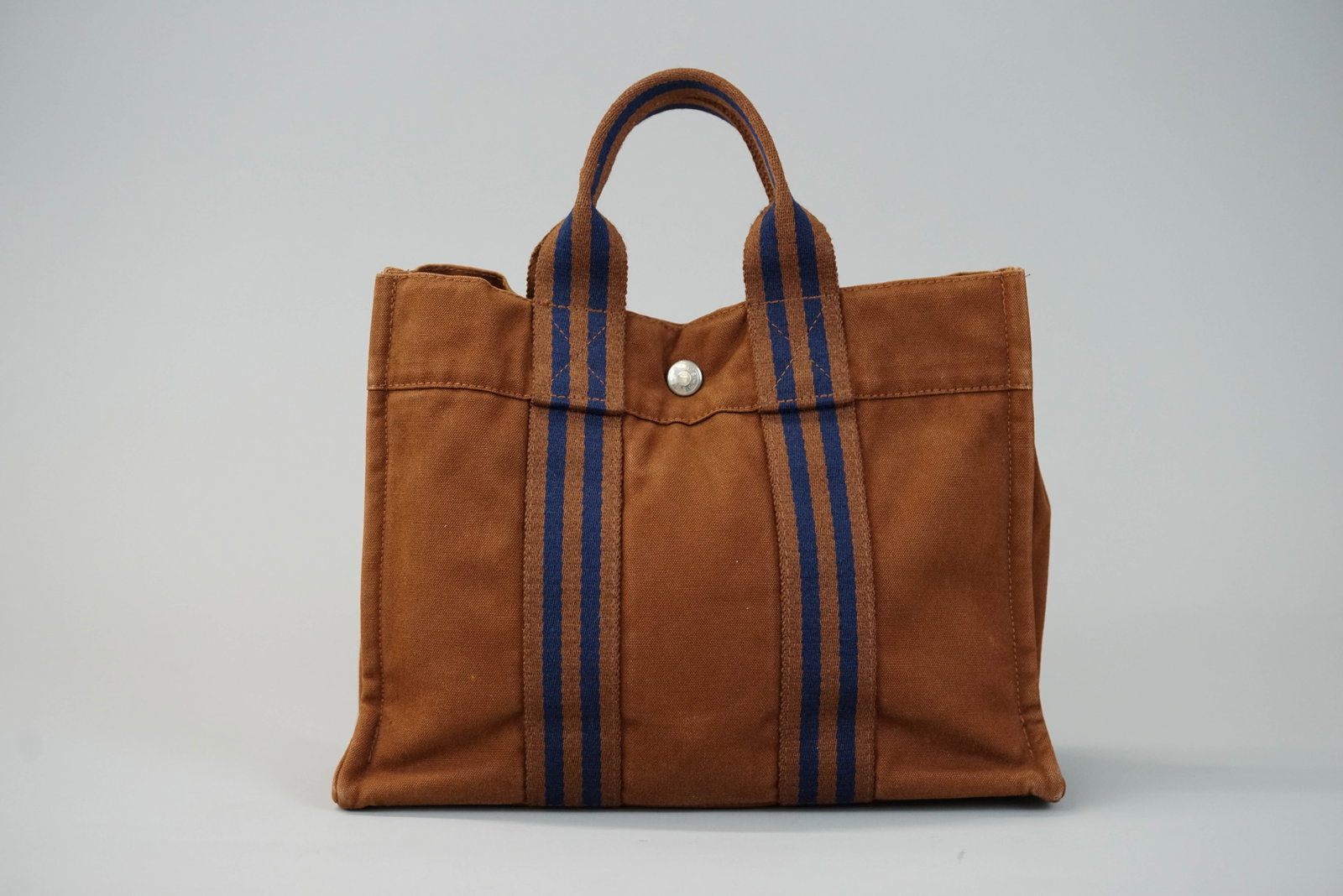 HERMES CANVAS HANDBAG - 5