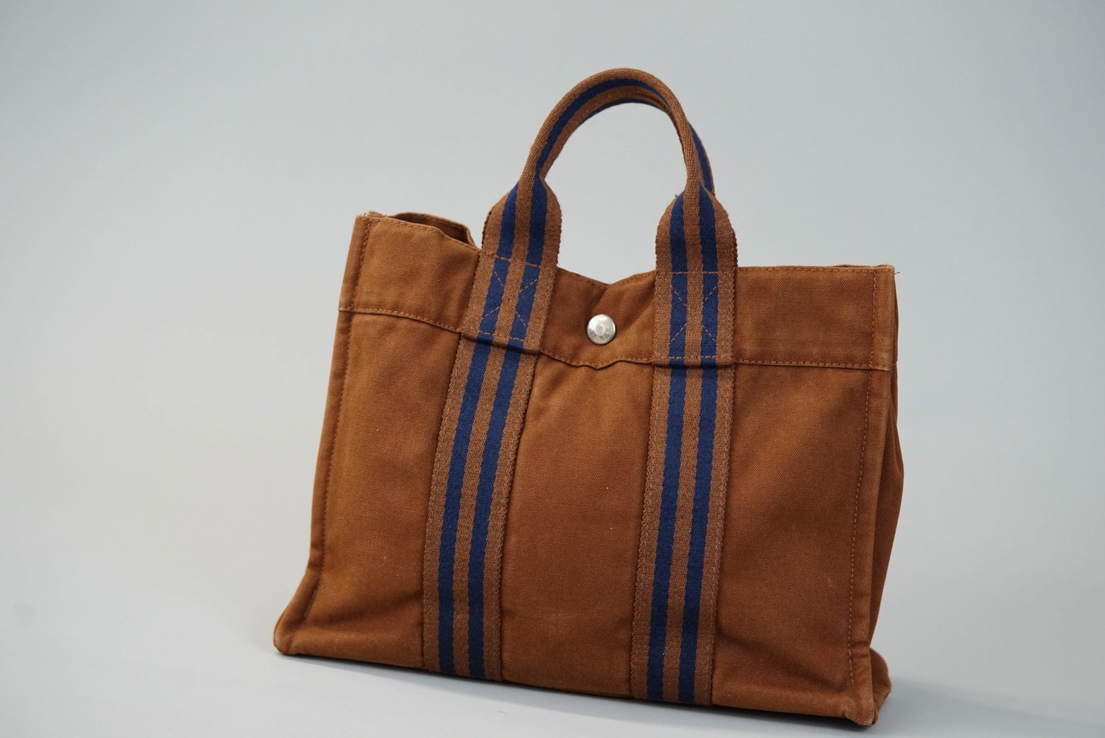 HERMES CANVAS HANDBAG - 7