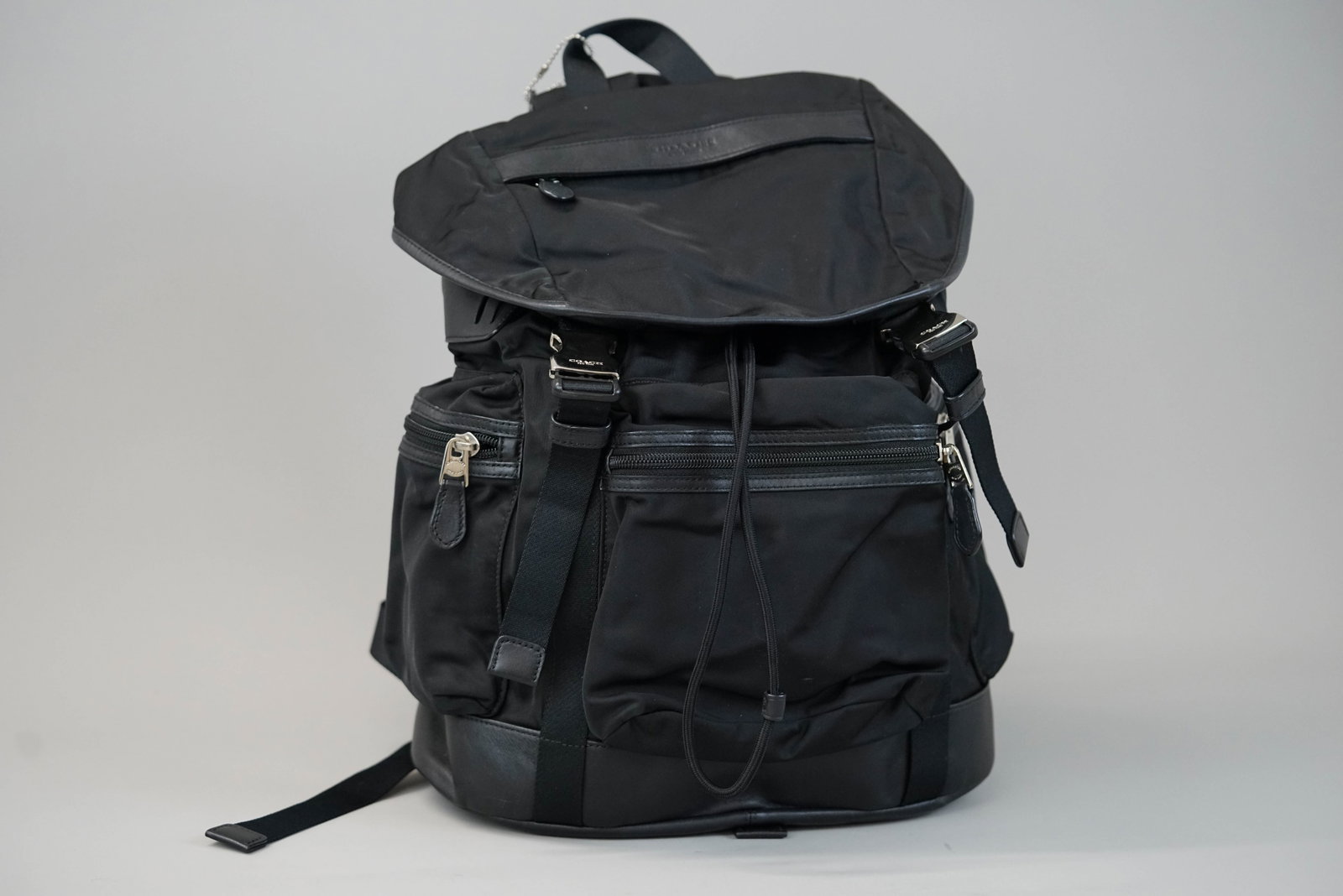 COACH BLACK NYLON BACK PACK - 2
