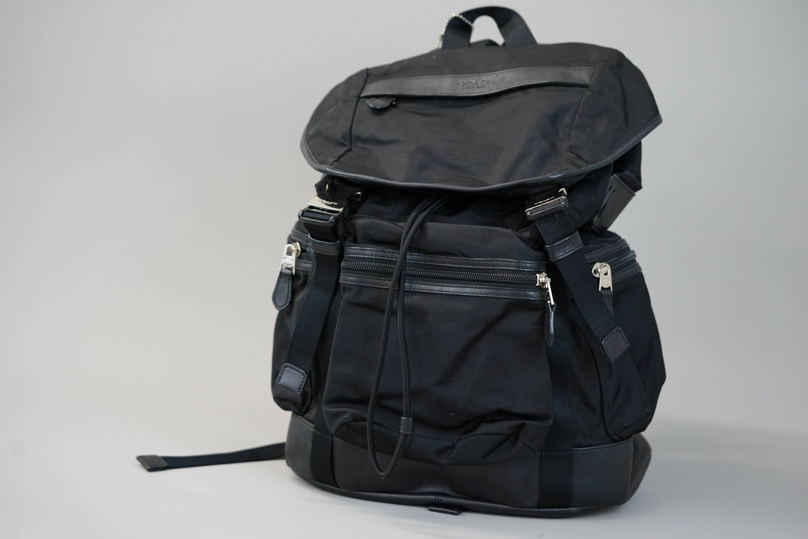 COACH BLACK NYLON BACK PACK - 3