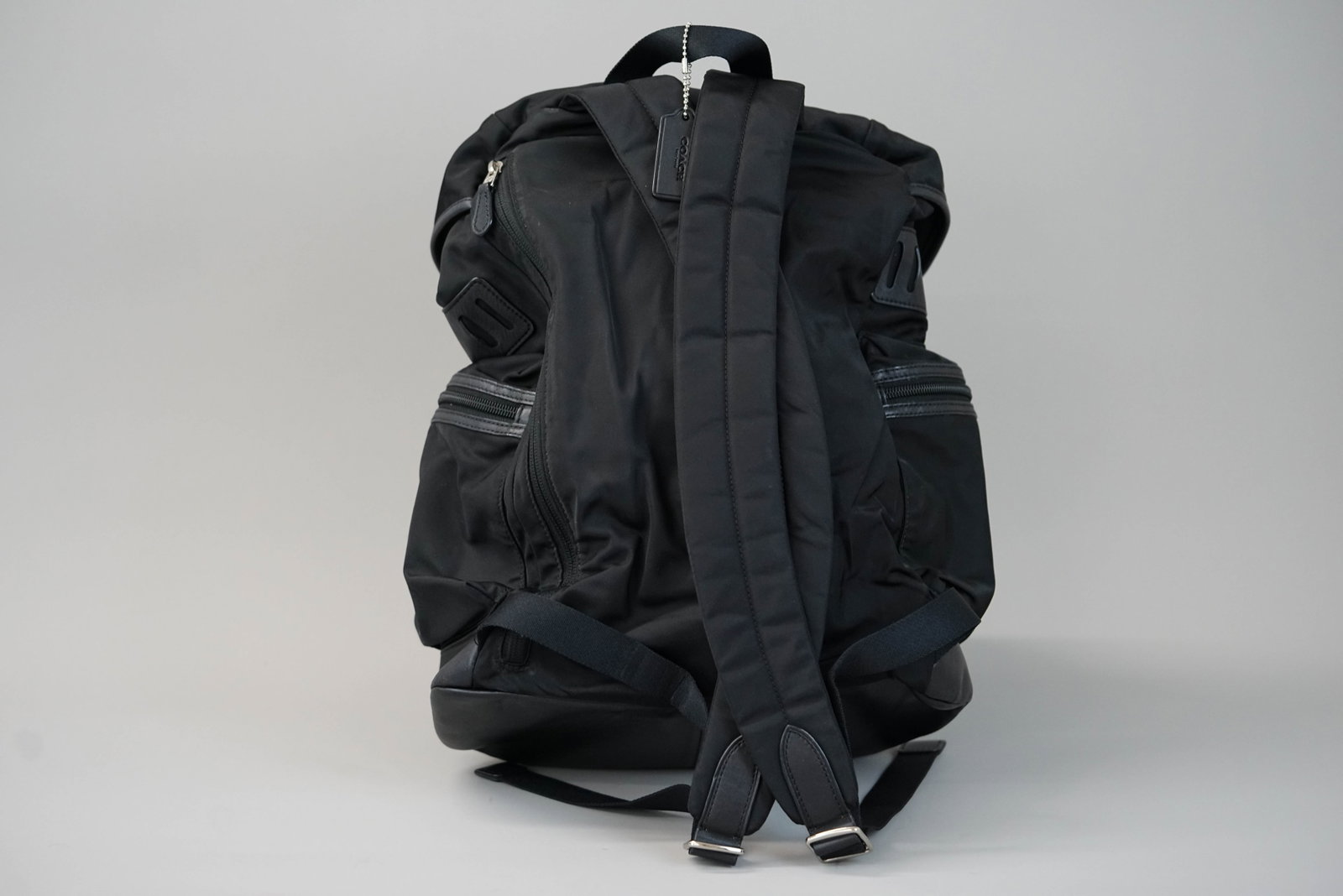 COACH BLACK NYLON BACK PACK - 4