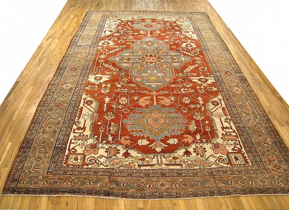 Antique Persian Serapi Rug 18'8" H x 11'0" W - 2