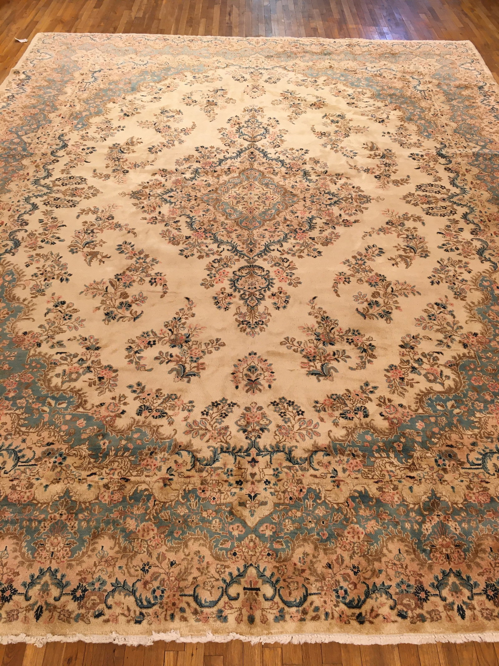 Vintage Persian Kerman Rug 15'0" H x 12'0" W - 2