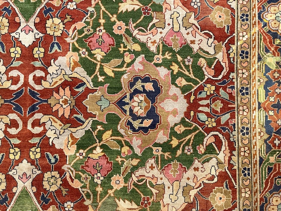 Antique Indian Agra Rug 13'9" H x 10'10" W - 7