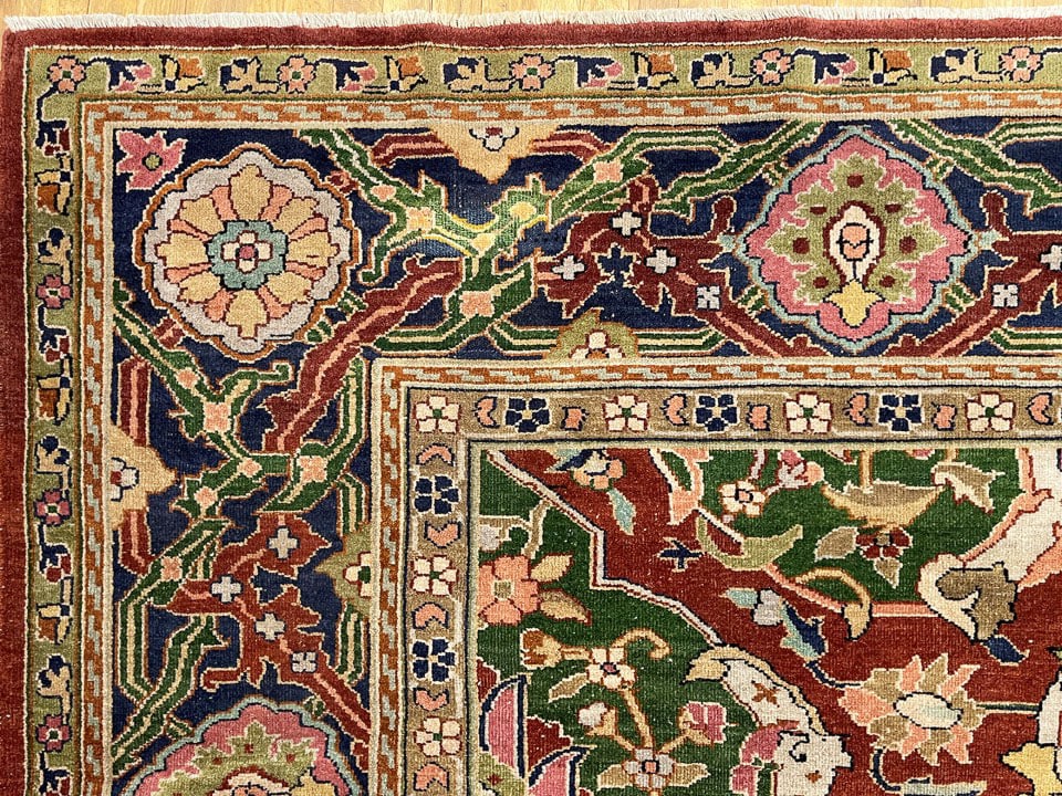 Antique Indian Agra Rug 13'9" H x 10'10" W - 8