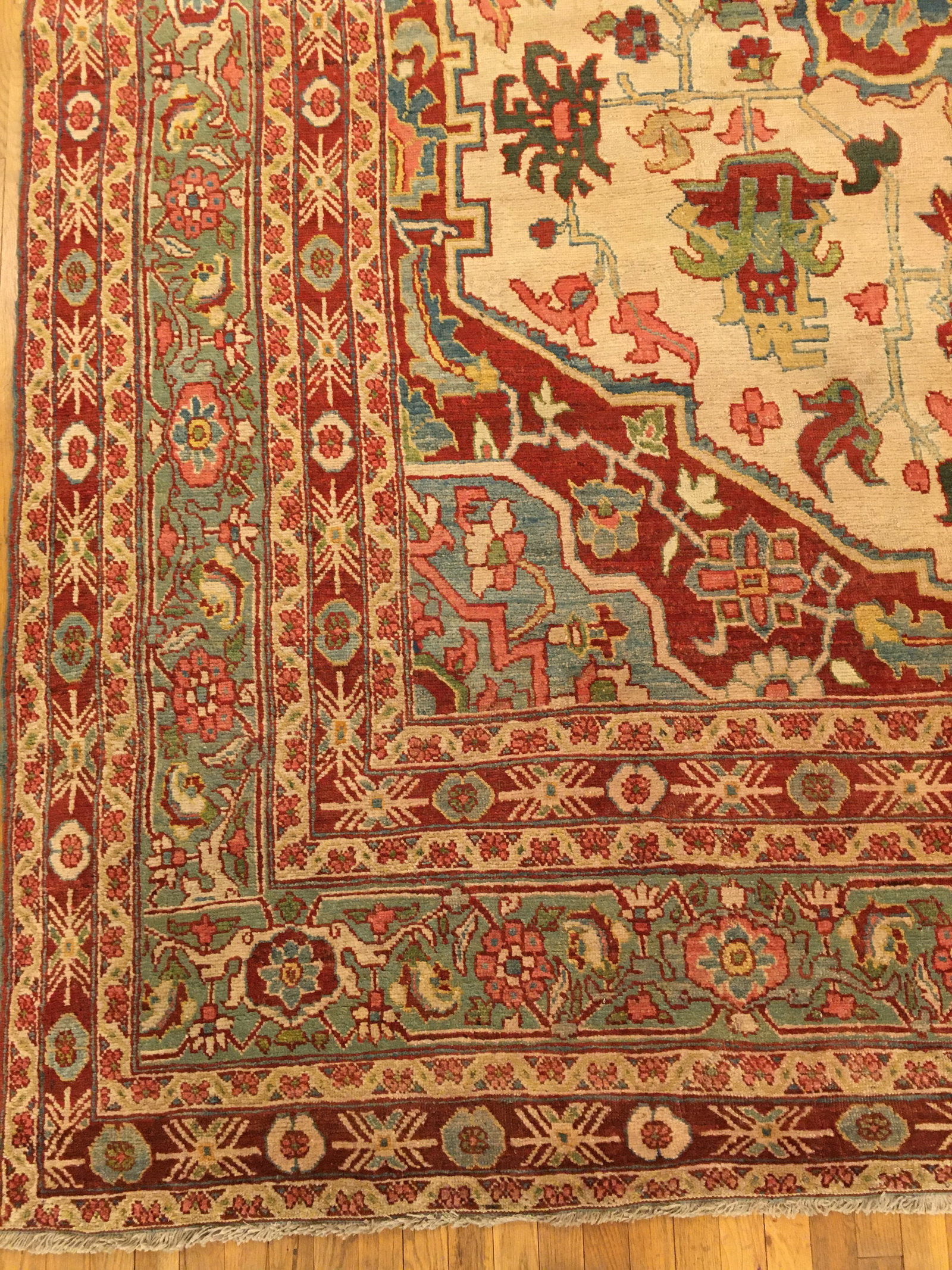 Antique Persian Heriz Rug 13'2" H x 10'8" W - 2