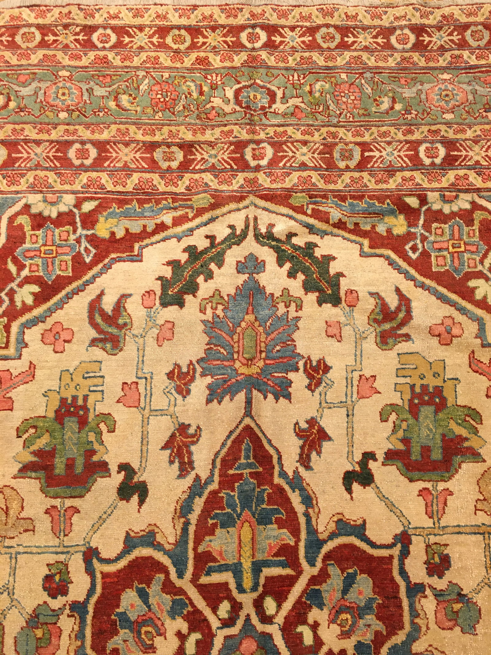 Antique Persian Heriz Rug 13'2" H x 10'8" W - 7