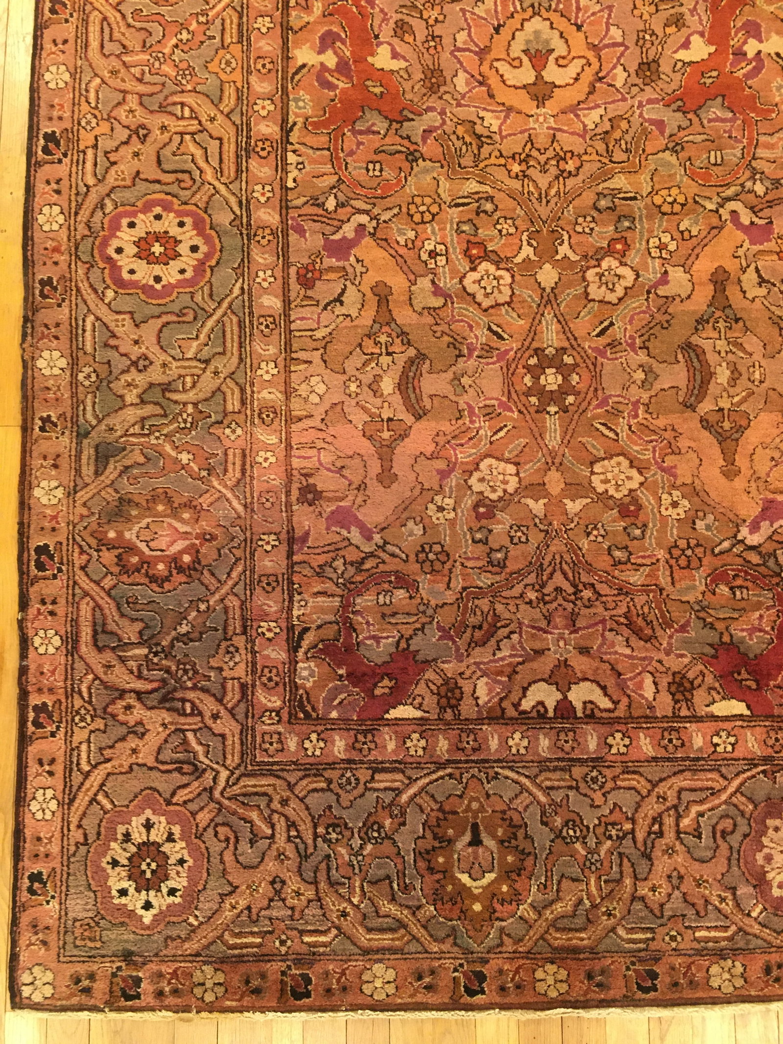 Antique Indian Amritsar Rug 13'0" H x 10'2" W - 2
