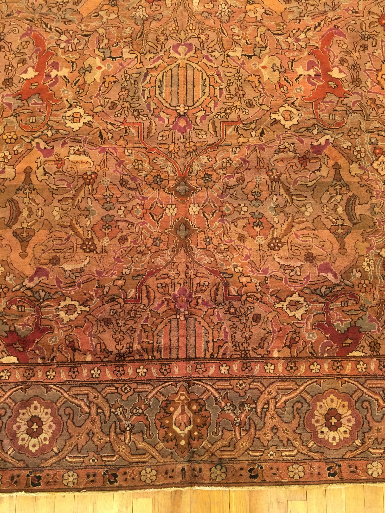 Antique Indian Amritsar Rug 13'0" H x 10'2" W - 3