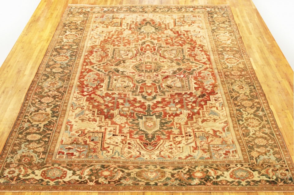 Antique Persian Heriz Rug 13'0" H x 9'6" W - 2
