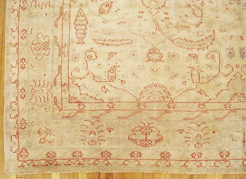 Antique Turkish Oushak Rug 12'9" H x 10'3" W - 3