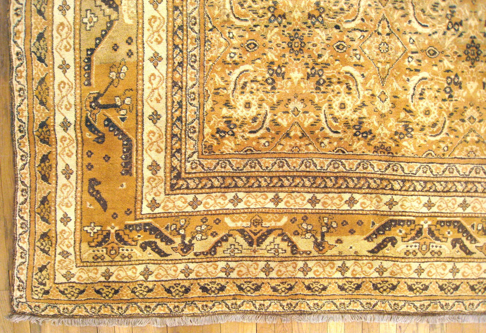 Vintage Indian Agra Rug 12'7" H x 11'8" W - 3