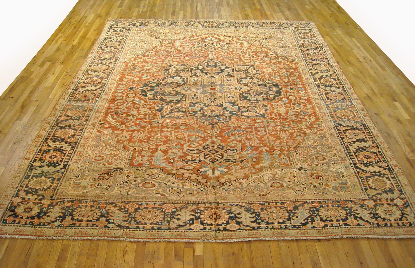 Vintage Persian Heriz Rug 12'6" H x 9'7" W - 2