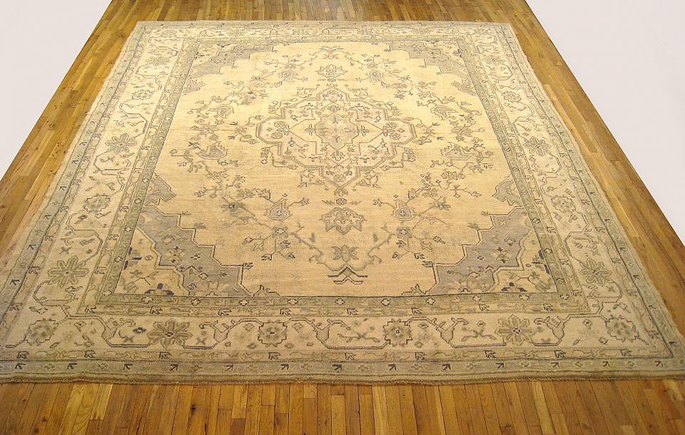 Antique Turkish Oushak Rug 12'5" H x 11'3" W - 2