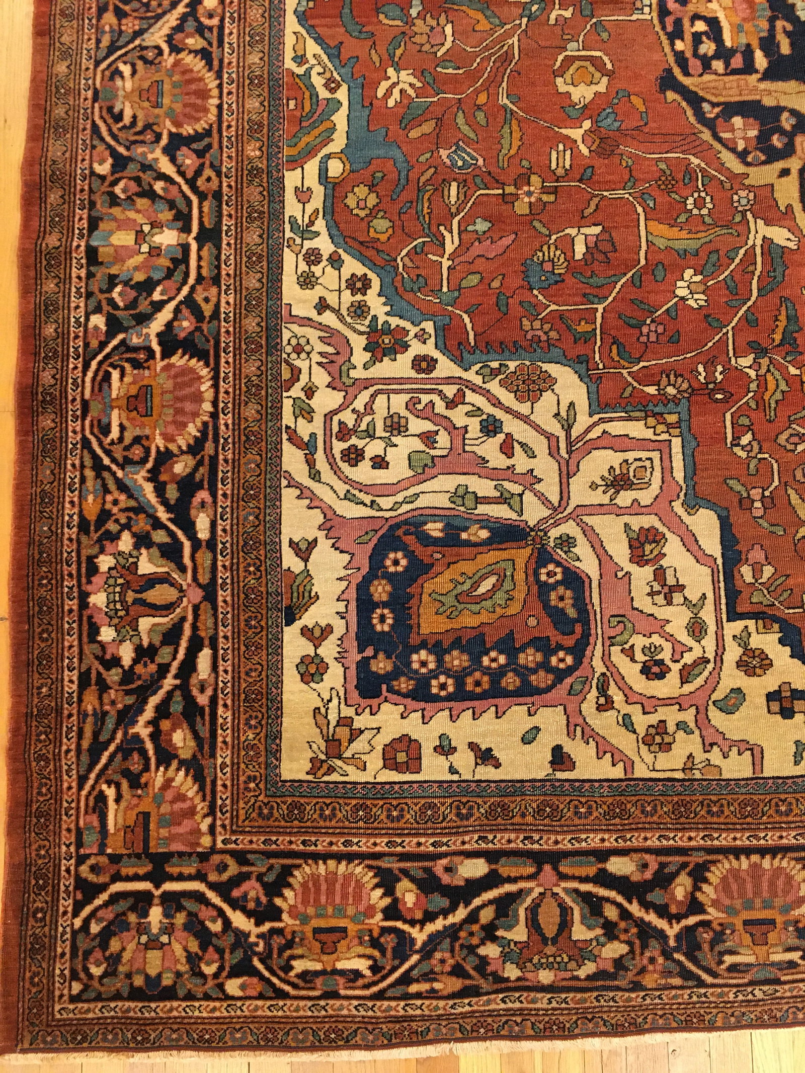 Antique Persian Ferahan Sarouk Rug 12'1" H x 8'9" W - 2