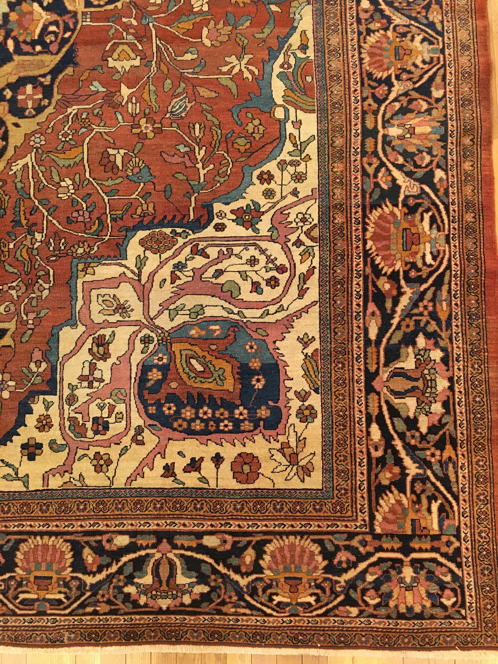 Antique Persian Ferahan Sarouk Rug 12'1" H x 8'9" W - 4
