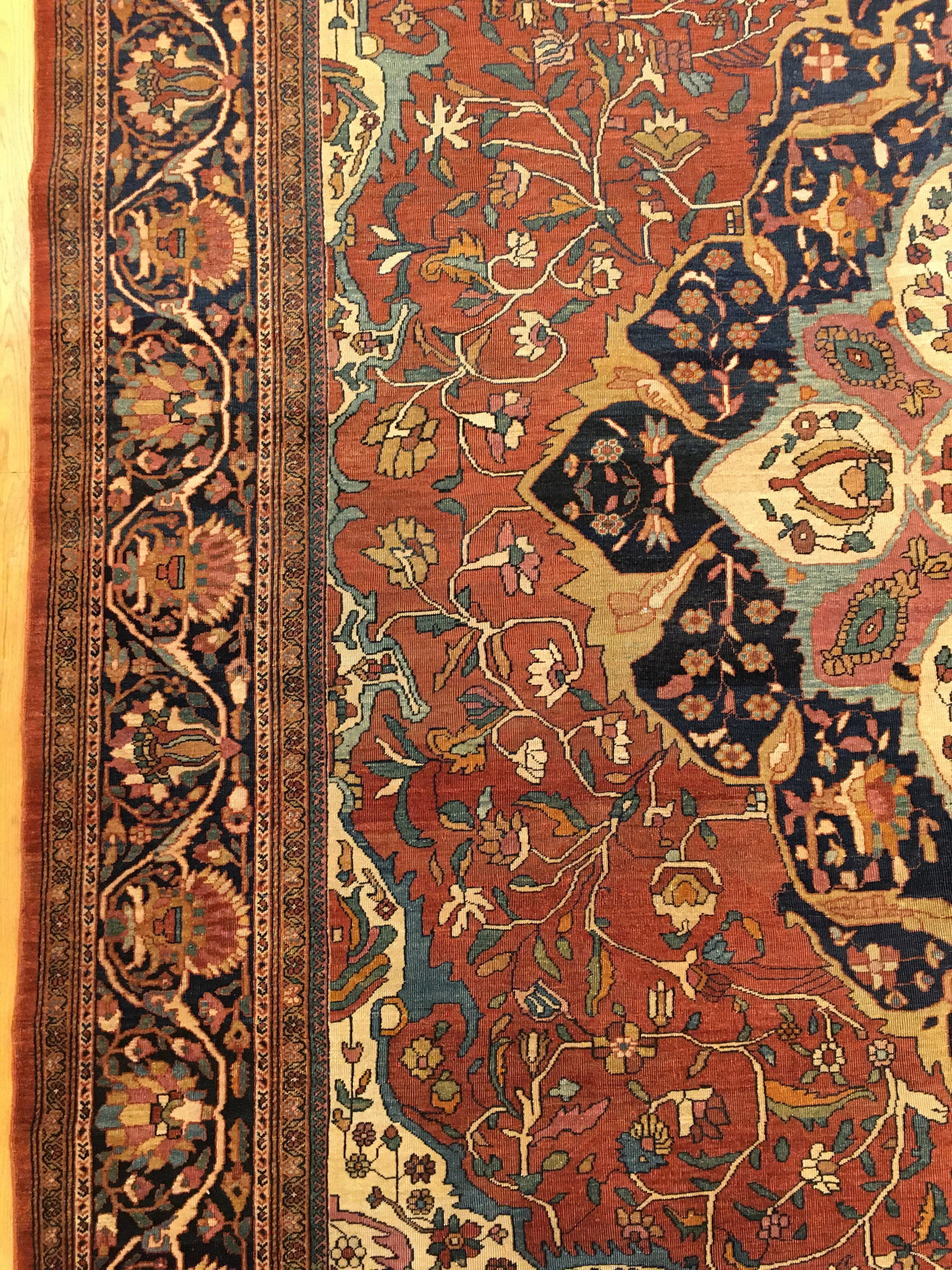 Antique Persian Ferahan Sarouk Rug 12'1" H x 8'9" W - 5