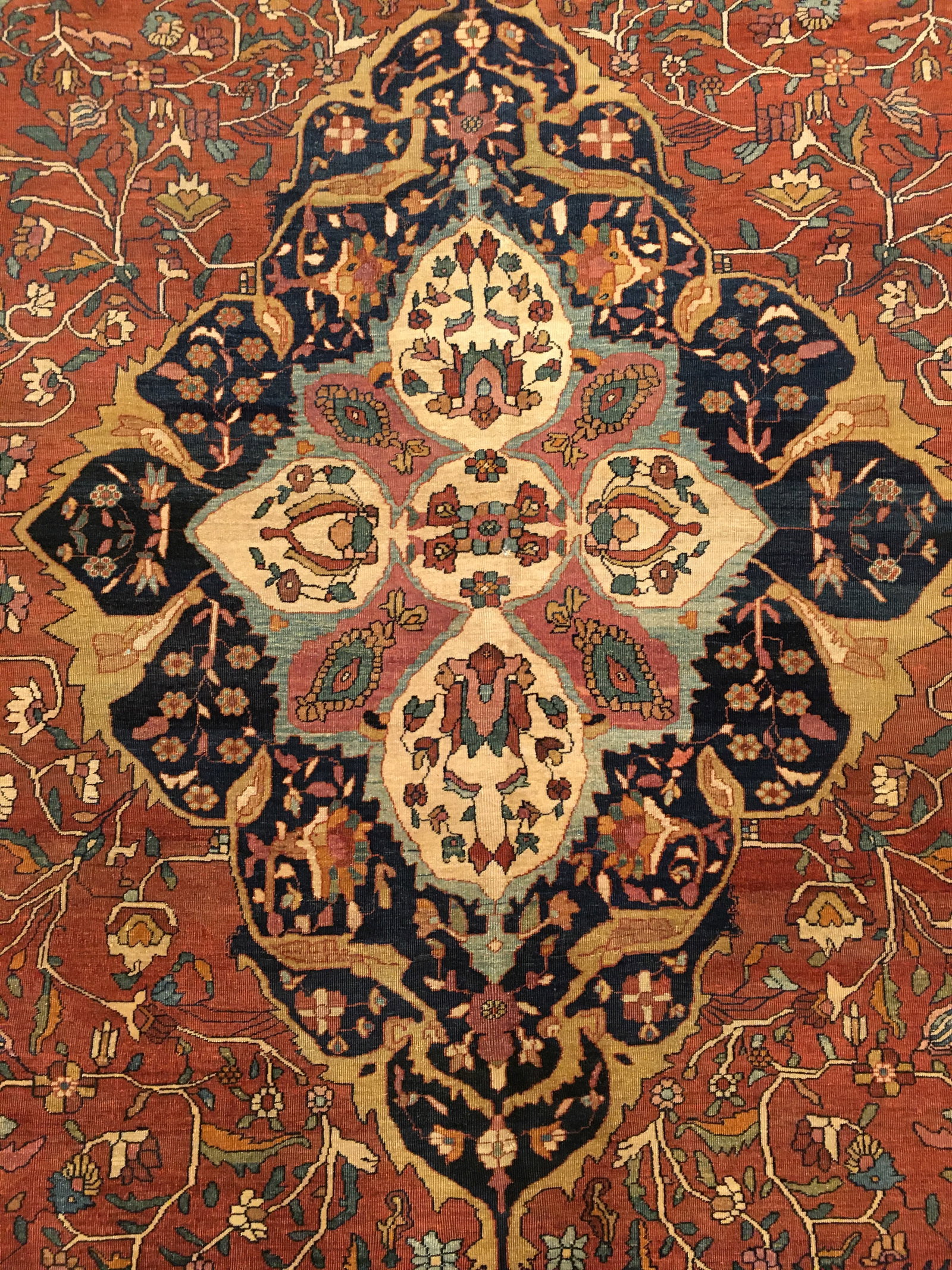 Antique Persian Ferahan Sarouk Rug 12'1" H x 8'9" W - 6