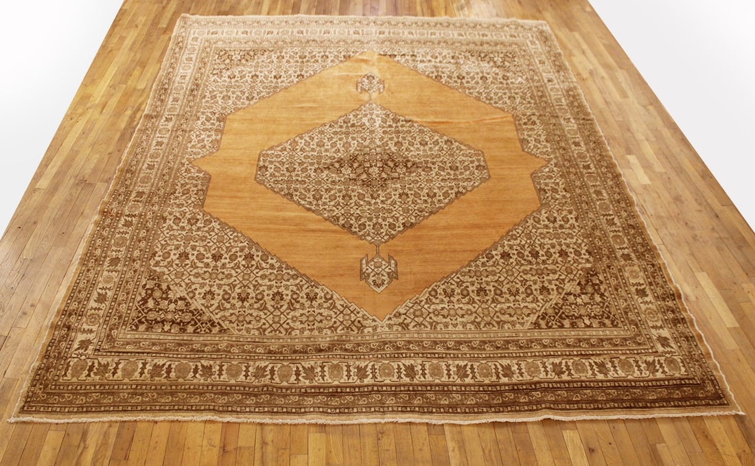 Antique Persian Tabriz Rug 11'8" H x 8'7" W - 2
