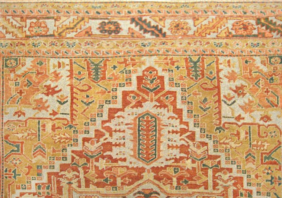 Antique Persian Heriz Rug 11'3" H x 8'6" W - 7