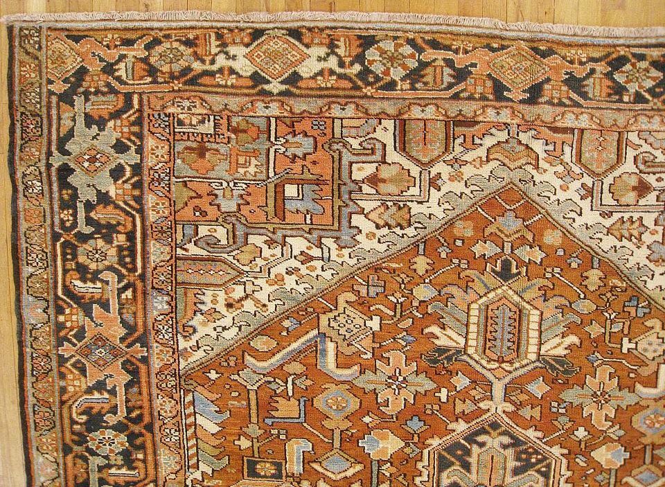 Vintage Persian Heriz Rug 10'6" H x 8'3" W - 7