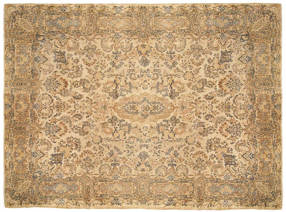 Vintage Persian Kerman Rug 10'5" H x 8'3" W (1 of 7)