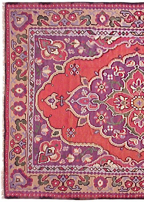 Vintage Turkish Kilim Rug 9'10" H x 8'4" W - 3