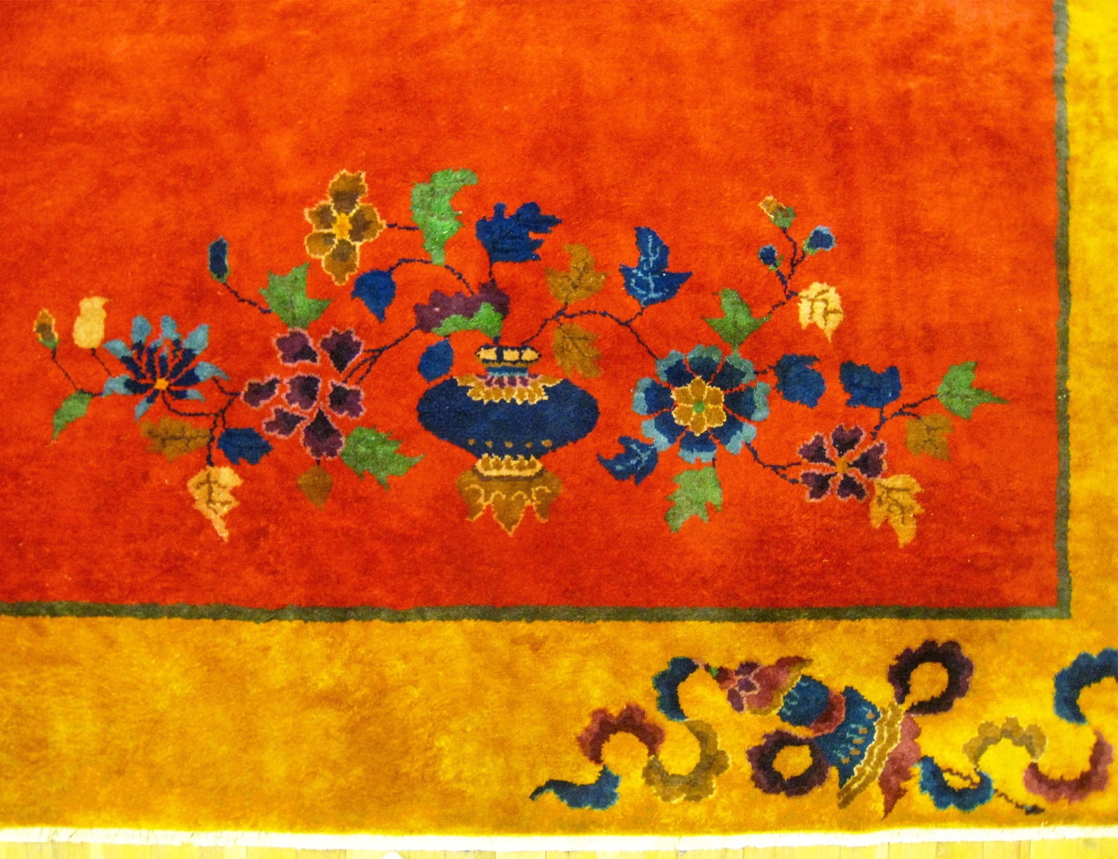 Vintage Chinese Art Deco Rug 9'8" H x 8'0" W - 4