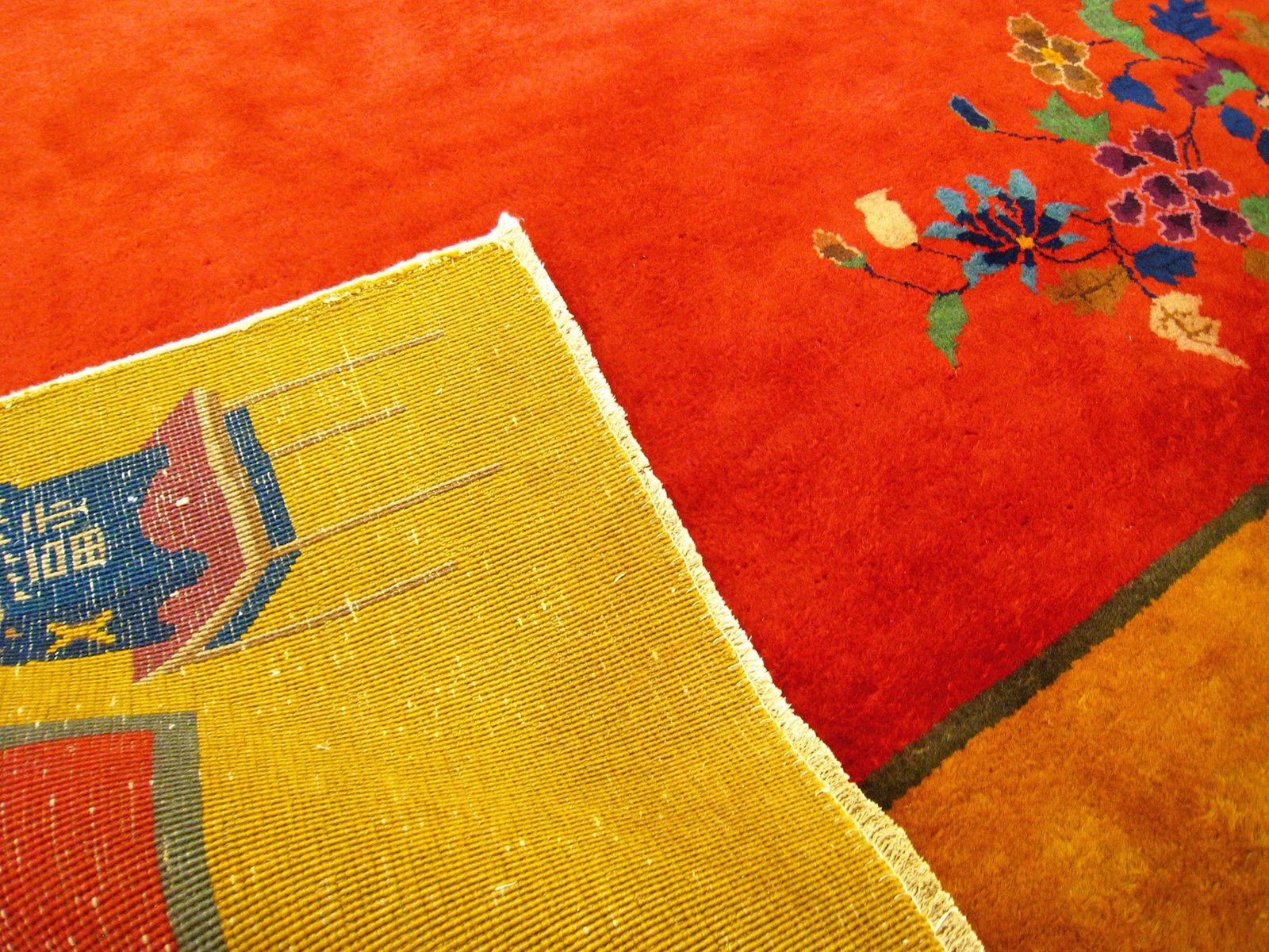 Vintage Chinese Art Deco Rug 9'8" H x 8'0" W - 8