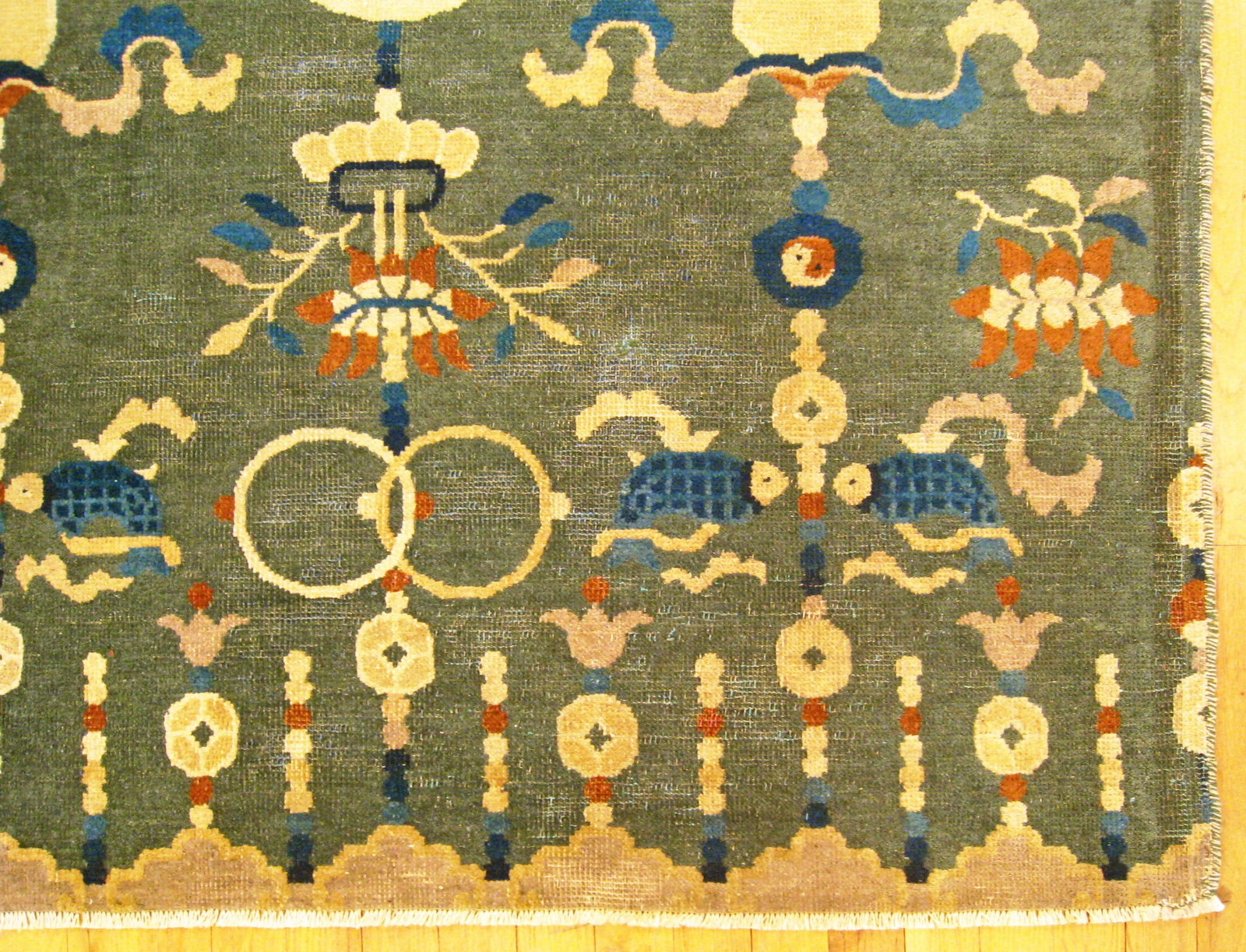 Antique Chinese Tibetan Rug 6'7" H x 4'0" W - 3