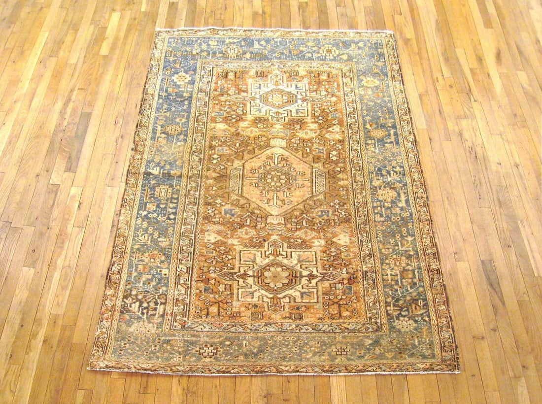 Antique Persian Heriz Karaja Rug 6'5" H x 4'8" W - 2